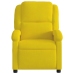 Sillón reclinable de masaje eléctrico terciopelo amarillo