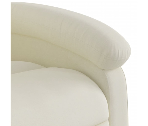 Sillón reclinable de masaje eléctrico terciopelo color crema