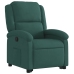 Sillón reclinable elevable terciopelo verde oscuro