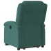 Sillón reclinable elevable terciopelo verde oscuro