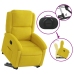 Sillón reclinable elevable terciopelo amarillo