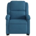 Sillón reclinable elevable de terciopelo azul