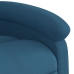 Sillón reclinable elevable de terciopelo azul