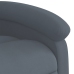 Sillón reclinable de masaje elevable terciopelo gris oscuro