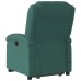 Sillón reclinable de masaje elevable terciopelo verde oscuro