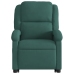 Sillón reclinable de masaje elevable terciopelo verde oscuro