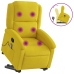 Sillón reclinable de masaje elevable terciopelo amarillo