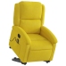 Sillón reclinable de masaje elevable terciopelo amarillo