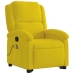 Sillón reclinable de masaje elevable terciopelo amarillo