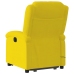 Sillón reclinable de masaje elevable terciopelo amarillo