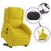 Sillón reclinable de masaje elevable terciopelo amarillo