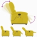 Sillón reclinable de masaje elevable terciopelo amarillo