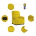 Sillón reclinable de masaje elevable terciopelo amarillo