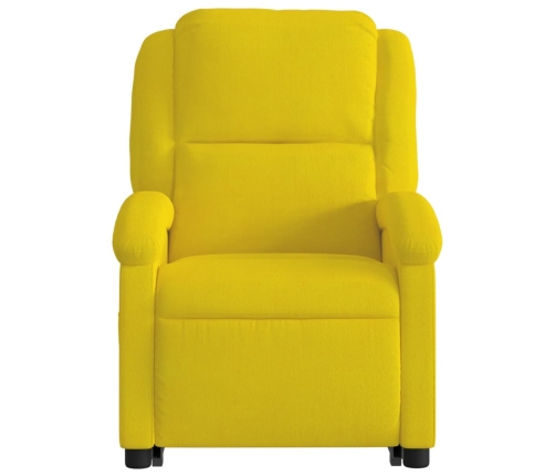 Sillón reclinable de masaje elevable terciopelo amarillo