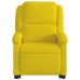 Sillón reclinable de masaje elevable terciopelo amarillo