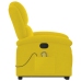 Sillón reclinable de masaje elevable terciopelo amarillo