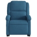 Sillón reclinable de masaje elevable terciopelo azul