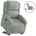 Sillón eléctrico reclinable elevable de terciopelo gris claro