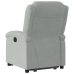 Sillón eléctrico reclinable elevable de terciopelo gris claro