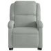 Sillón eléctrico reclinable elevable de terciopelo gris claro