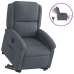 Sillón eléctrico reclinable elevable de terciopelo gris oscuro