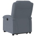 Sillón eléctrico reclinable elevable de terciopelo gris oscuro