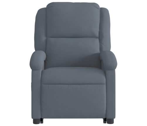 Sillón eléctrico reclinable elevable de terciopelo gris oscuro