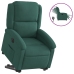 Sillón eléctrico reclinable elevable de terciopelo verde oscuro