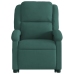 Sillón eléctrico reclinable elevable de terciopelo verde oscuro