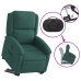 Sillón eléctrico reclinable elevable de terciopelo verde oscuro