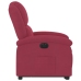 Sillón eléctrico reclinable elevable de terciopelo rojo tinto