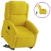 Sillón eléctrico reclinable elevable de terciopelo amarillo