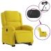 Sillón eléctrico reclinable elevable de terciopelo amarillo