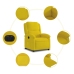 Sillón eléctrico reclinable elevable de terciopelo amarillo