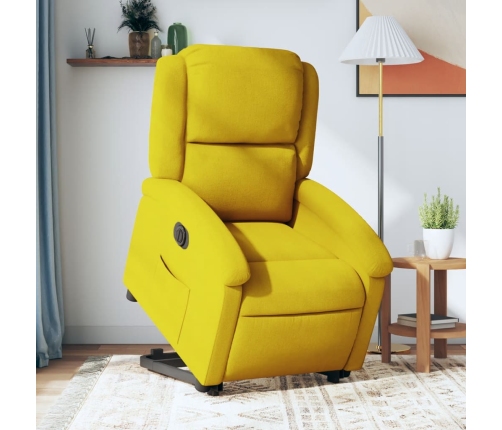 Sillón eléctrico reclinable elevable de terciopelo amarillo