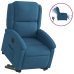 Sillón eléctrico reclinable elevable de terciopelo azul