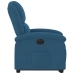 Sillón eléctrico reclinable elevable de terciopelo azul