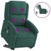 Sillón masaje reclinable elevable terciopelo verde oscuro