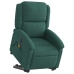 Sillón masaje reclinable elevable terciopelo verde oscuro