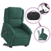 Sillón masaje reclinable elevable terciopelo verde oscuro