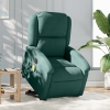 Sillón masaje reclinable elevable terciopelo verde oscuro