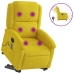 Sillón reclinable masaje eléctrico elevable terciopelo amarillo