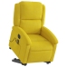 Sillón reclinable masaje eléctrico elevable terciopelo amarillo