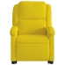 Sillón reclinable masaje eléctrico elevable terciopelo amarillo