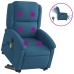 Sillón reclinable de masaje eléctrico elevable terciopelo azul