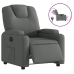 Sillón reclinable eléctrico de tela gris oscuro