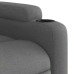 Sillón reclinable eléctrico de tela gris oscuro