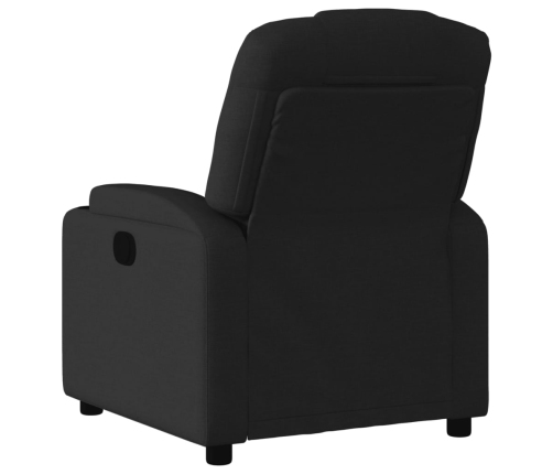 Sillón reclinable eléctrico de tela negro