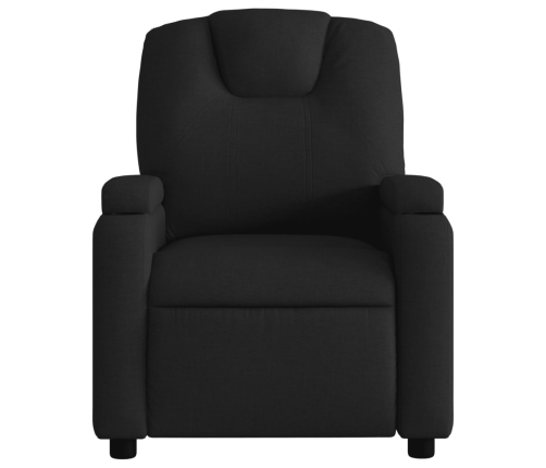 Sillón reclinable eléctrico de tela negro