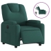 Sillón reclinable eléctrico tela verde oscuro